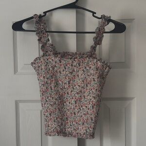 Abercrombie and Fitch Floral Smocked Tank Top Size XS